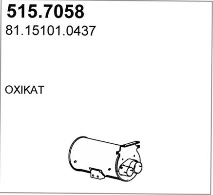 ASSO 515.7058 - Середній / кінцевий глушник ОГ autozip.com.ua