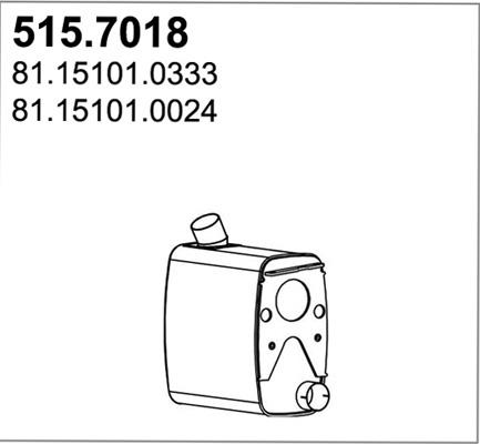 ASSO 515.7018 - Середній / кінцевий глушник ОГ autozip.com.ua