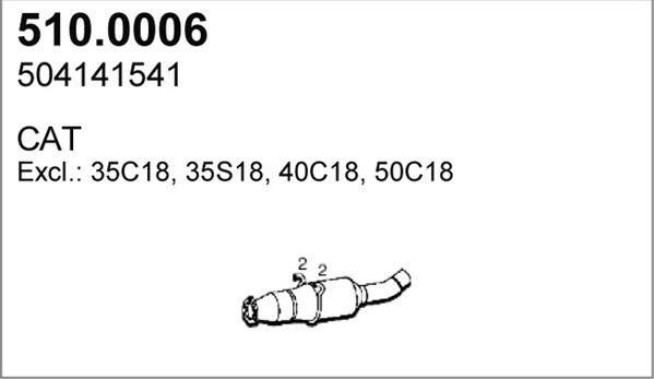 ASSO 510.0006 - Каталізатор autozip.com.ua