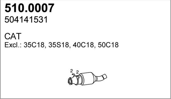 ASSO 510.0007 - Каталізатор autozip.com.ua