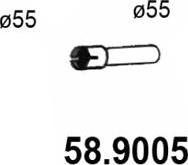 ASSO 58.9005 - Труба вихлопного газу autozip.com.ua