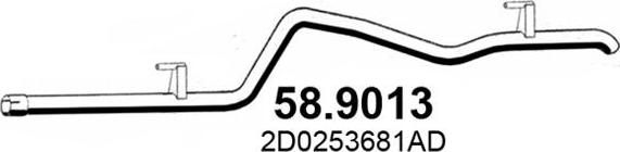ASSO 58.9013 - Труба вихлопного газу autozip.com.ua