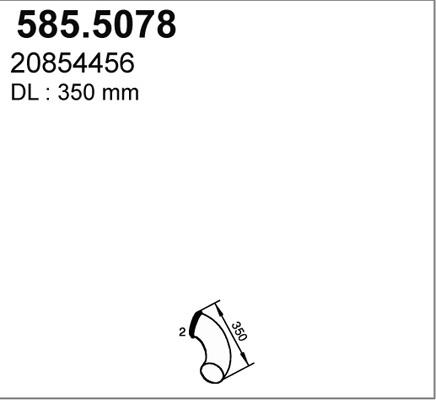 ASSO 585.5078 - Труба вихлопного газу autozip.com.ua