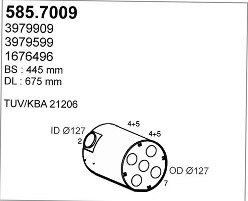 ASSO 585.7009 - Середній / кінцевий глушник ОГ autozip.com.ua
