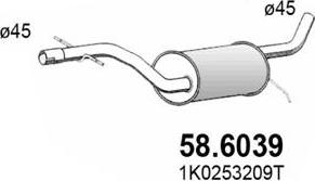 ASSO 58.6039 - Середній глушник вихлопних газів autozip.com.ua