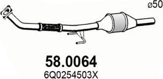 ASSO 58.0064 - Каталізатор autozip.com.ua
