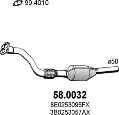 ASSO 58.0032 - Каталізатор autozip.com.ua