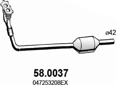 ASSO 58.0037 - Каталізатор autozip.com.ua