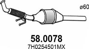 ASSO 58.0078 - Каталізатор autozip.com.ua