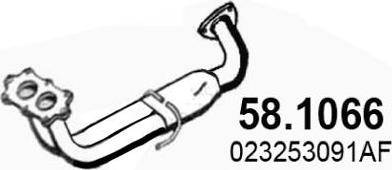 ASSO 58.1066 - Труба вихлопного газу autozip.com.ua