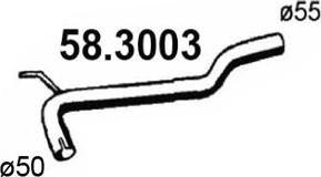 ASSO 58.3003 - Труба вихлопного газу autozip.com.ua