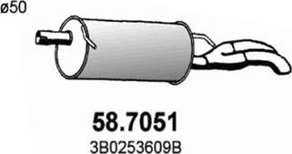 ASSO 58.7051 - Глушник вихлопних газів кінцевий autozip.com.ua