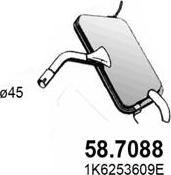ASSO 58.7088 - Глушник вихлопних газів кінцевий autozip.com.ua
