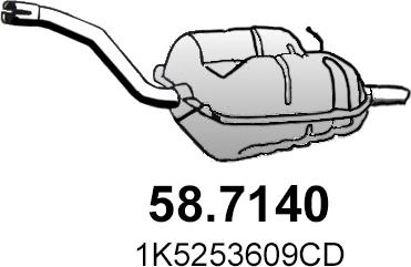 ASSO 58.7140 - Глушник вихлопних газів кінцевий autozip.com.ua