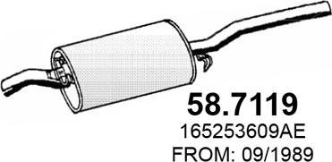 ASSO 58.7119 - Глушник вихлопних газів кінцевий autozip.com.ua