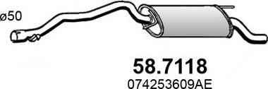 ASSO 58.7118 - Глушник вихлопних газів кінцевий autozip.com.ua