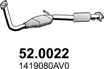 ASSO 52.0022 - Каталізатор autozip.com.ua