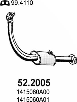 ASSO 52.2005 - Предглушітель вихлопних газів autozip.com.ua