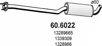 ASSO 60.6022 - Середній глушник вихлопних газів autozip.com.ua