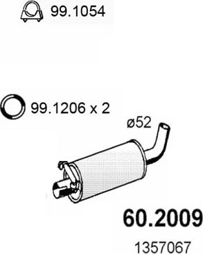 ASSO 60.2009 - Предглушітель вихлопних газів autozip.com.ua