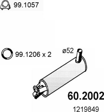 ASSO 60.2002 - Предглушітель вихлопних газів autozip.com.ua