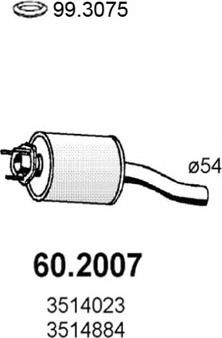 ASSO 60.2007 - Предглушітель вихлопних газів autozip.com.ua