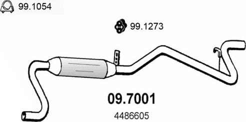 ASSO 09.7001 - Глушник вихлопних газів кінцевий autozip.com.ua