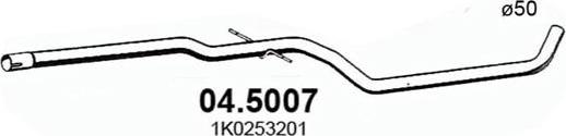 ASSO 04.5007 - Труба вихлопного газу autozip.com.ua