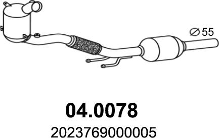 ASSO 04.0078 - Каталізатор autozip.com.ua