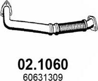 ASSO 02.1060 - Труба вихлопного газу autozip.com.ua