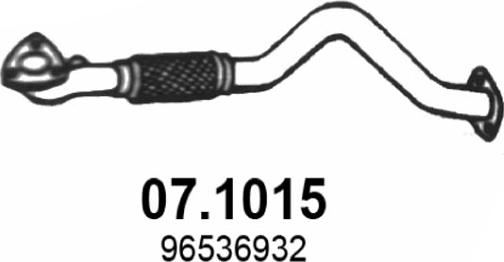 ASSO 07.1015 - Труба вихлопного газу autozip.com.ua