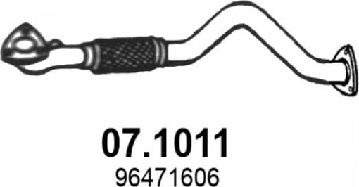 ASSO 07.1011 - Труба вихлопного газу autozip.com.ua