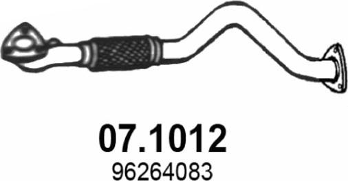 ASSO 07.1012 - Труба вихлопного газу autozip.com.ua
