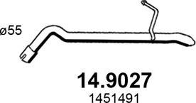 ASSO 14.9027 - Труба вихлопного газу autozip.com.ua