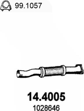 ASSO 14.4005 - Труба вихлопного газу autozip.com.ua