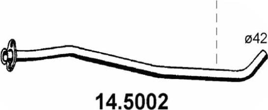 ASSO 14.5002 - Труба вихлопного газу autozip.com.ua