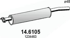 ASSO 14.6105 - Середній глушник вихлопних газів autozip.com.ua