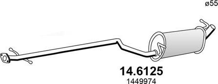 ASSO 14.6125 - Середній глушник вихлопних газів autozip.com.ua
