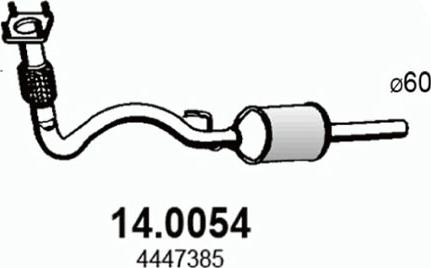 ASSO 14.0054 - Каталізатор autozip.com.ua