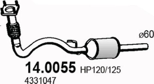 ASSO 14.0055 - Каталізатор autozip.com.ua