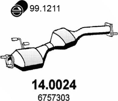ASSO 14.0024 - Каталізатор autozip.com.ua