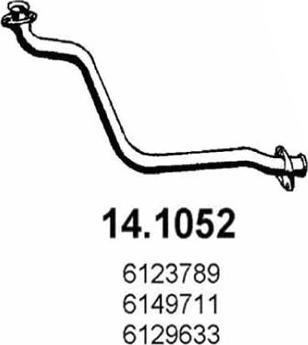 ASSO 14.1052 - Труба вихлопного газу autozip.com.ua