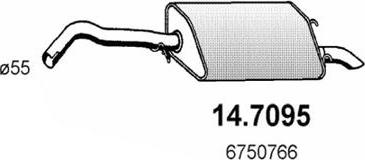 ASSO 14.7095 - Глушник вихлопних газів кінцевий autozip.com.ua