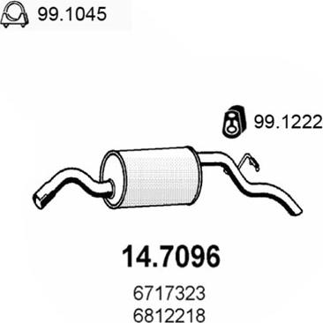 ASSO 14.7096 - Глушник вихлопних газів кінцевий autozip.com.ua