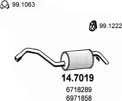 ASSO 14.7019 - Глушник вихлопних газів кінцевий autozip.com.ua