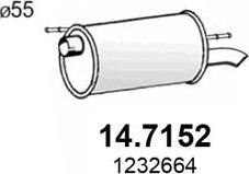 ASSO 14.7152 - Глушник вихлопних газів кінцевий autozip.com.ua