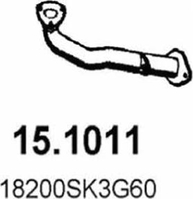 ASSO 15.1011 - Труба вихлопного газу autozip.com.ua