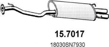 ASSO 15.7017 - Глушник вихлопних газів кінцевий autozip.com.ua