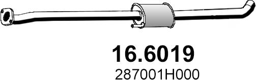 ASSO 16.6019 - Середній глушник вихлопних газів autozip.com.ua
