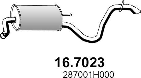 ASSO 16.7023 - Глушник вихлопних газів кінцевий autozip.com.ua